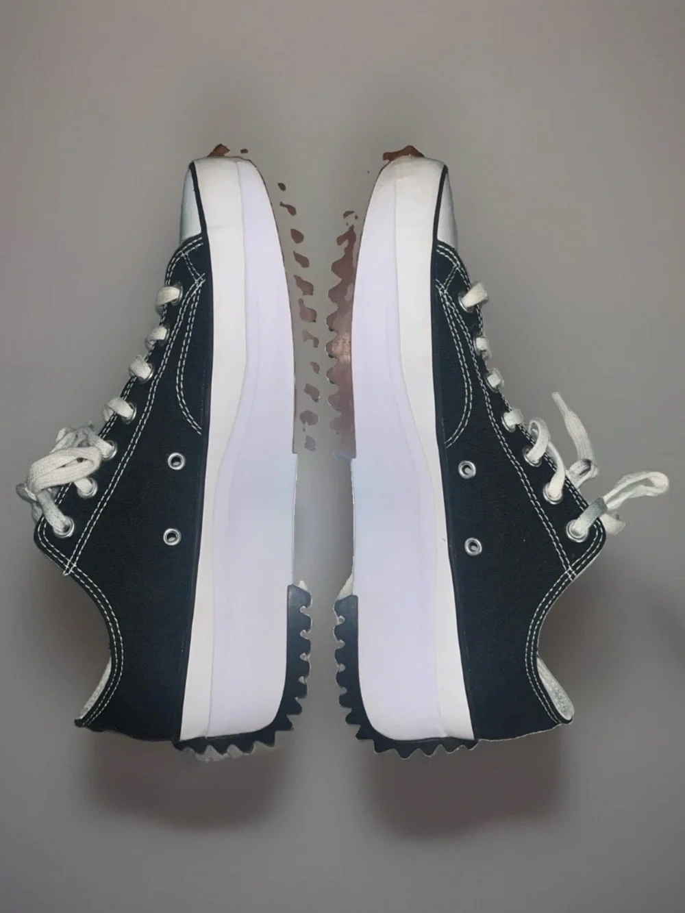 Converse Run Star Hike Ox Sneaker 168816C- Black White Gum - Women 11.5 Mens 10